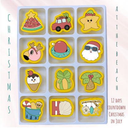 Christmas at the Beach 12 Mini Cookie Cutter Set - Periwinkles Cutters
