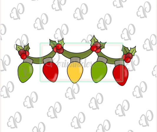 Christmas Light Bulbs Garland Cookie Cutter - Periwinkles Cutters