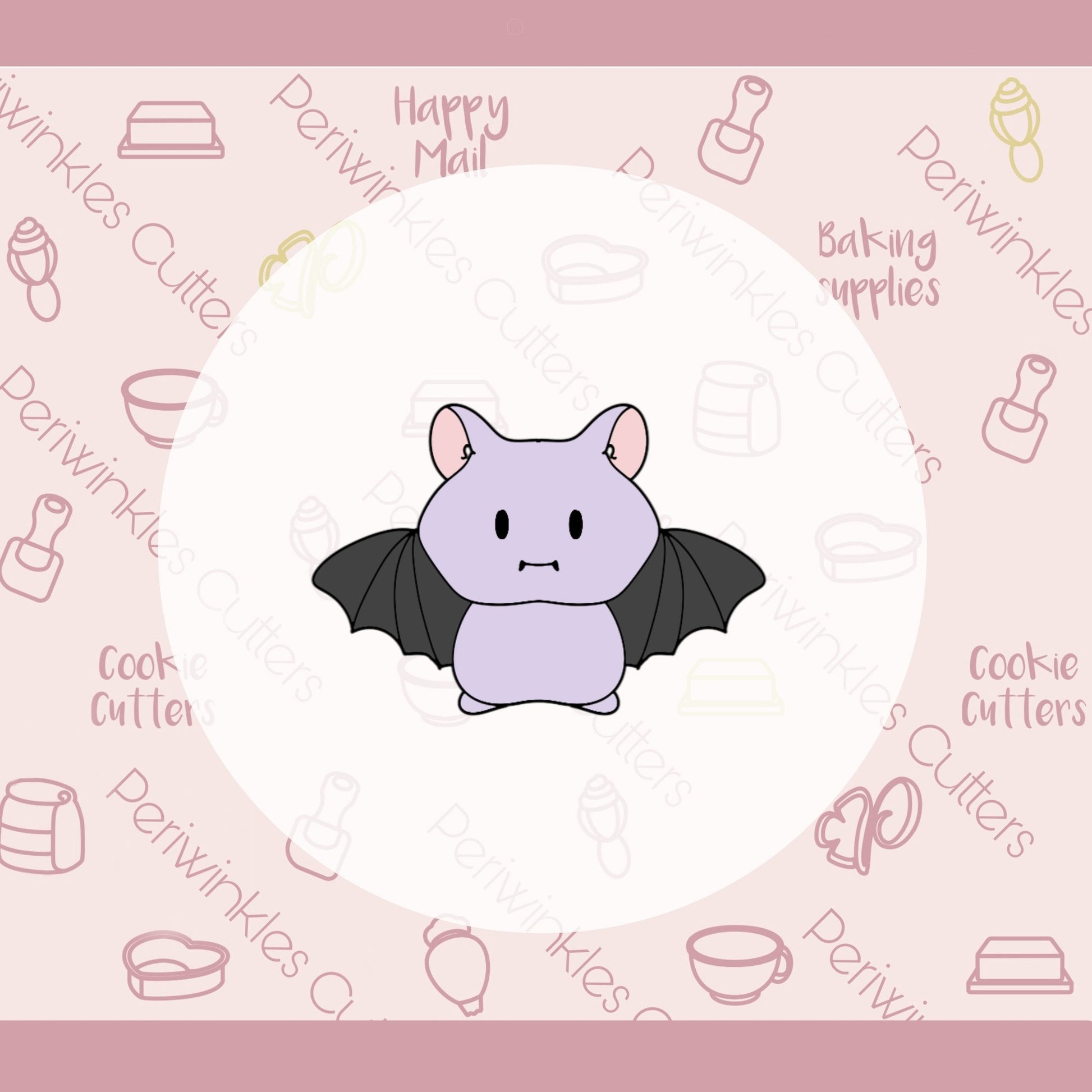 Chubby Bat Cookie Cutter - Periwinkles Cutters