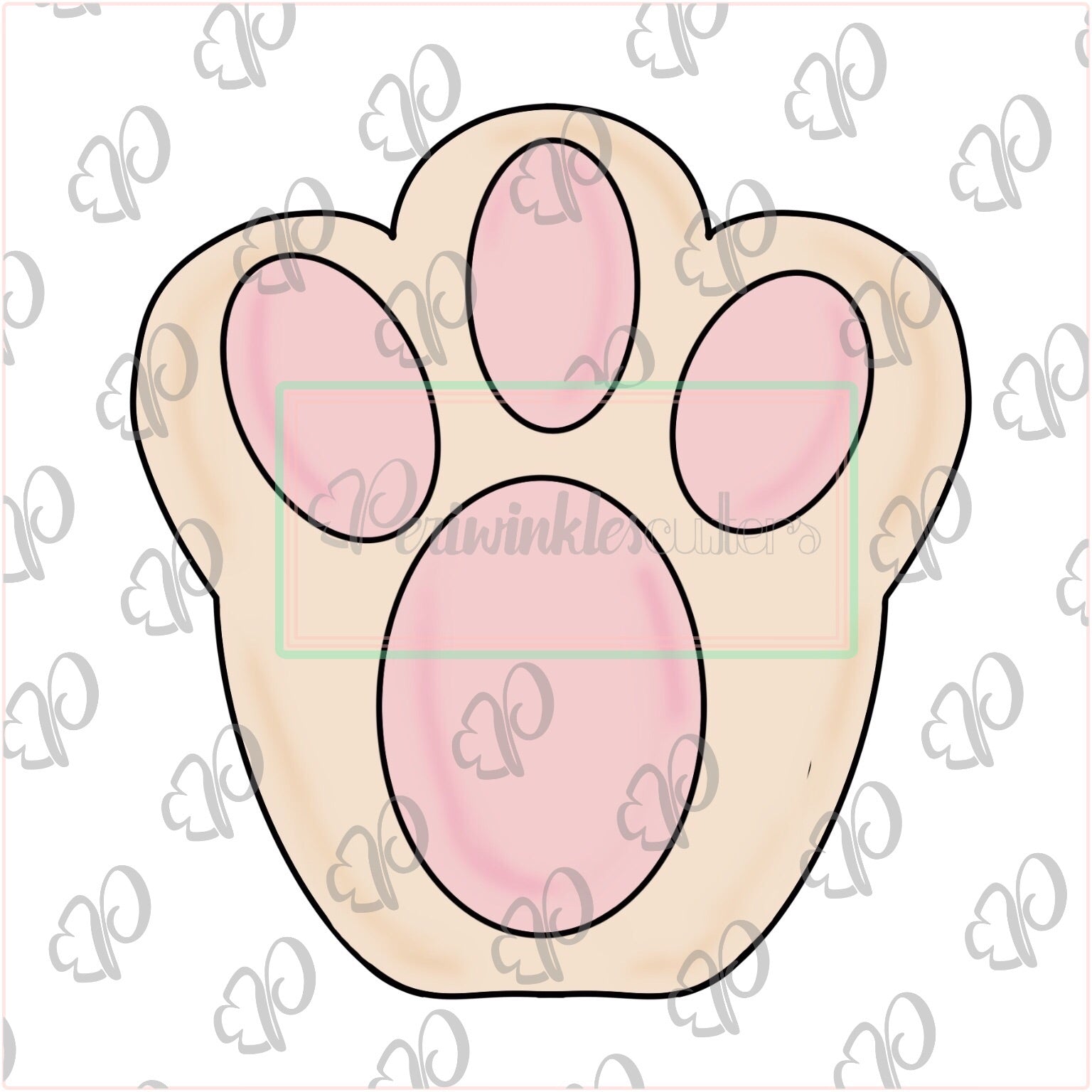 Chubby Bunny Paw Cookie Cutter - Periwinkles Cutters