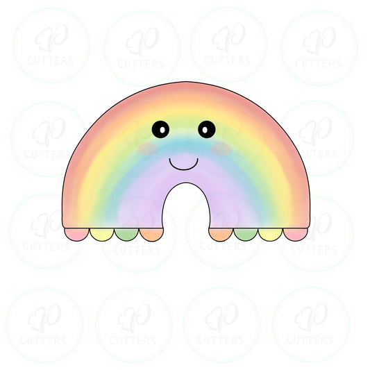 Chubby Modern Rainbow Cookie Cutter - Periwinkles Cutters