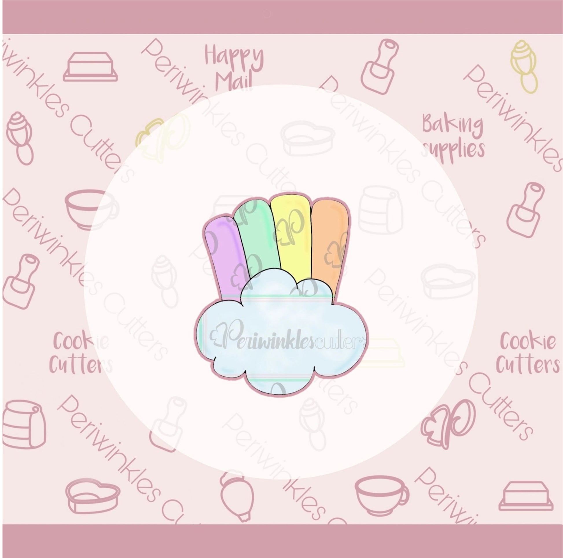 Chubby Rainbow Cookie Cutter - Periwinkles Cutters