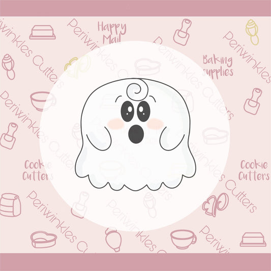 Chubby Round Ghost Cookie Cutter - Periwinkles Cutters