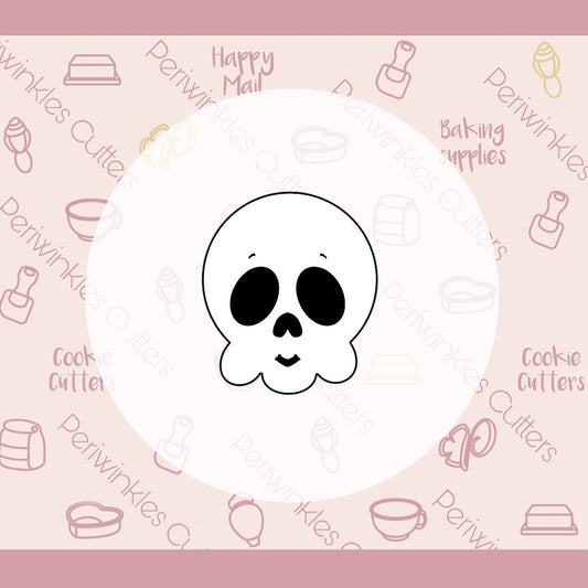 Chubby Skull Cookie Cutter - Periwinkles Cutters