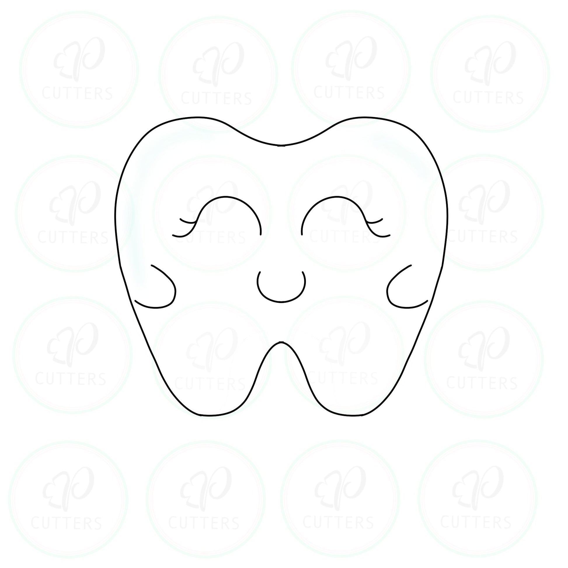 Chubby Tooth Cookie Cutter - Periwinkles Cutters