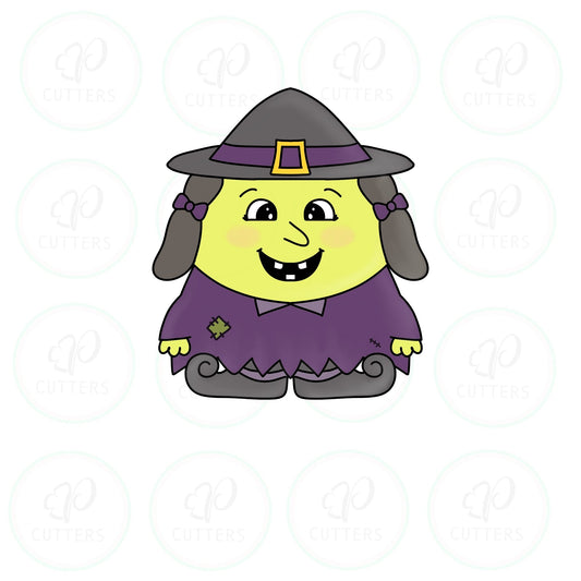 Chubby Witch Cookie Cutter - Periwinkles Cutters