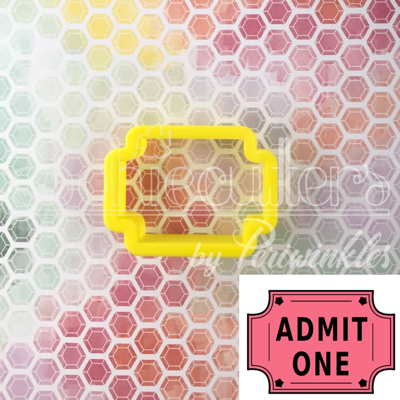 Circus Carnival Ticket Cookie Cutter - Periwinkles Cutters
