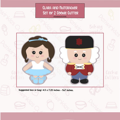 Clara and the Nutcracker 2 Pieces Set - Periwinkles Cutters Cookie Cutters