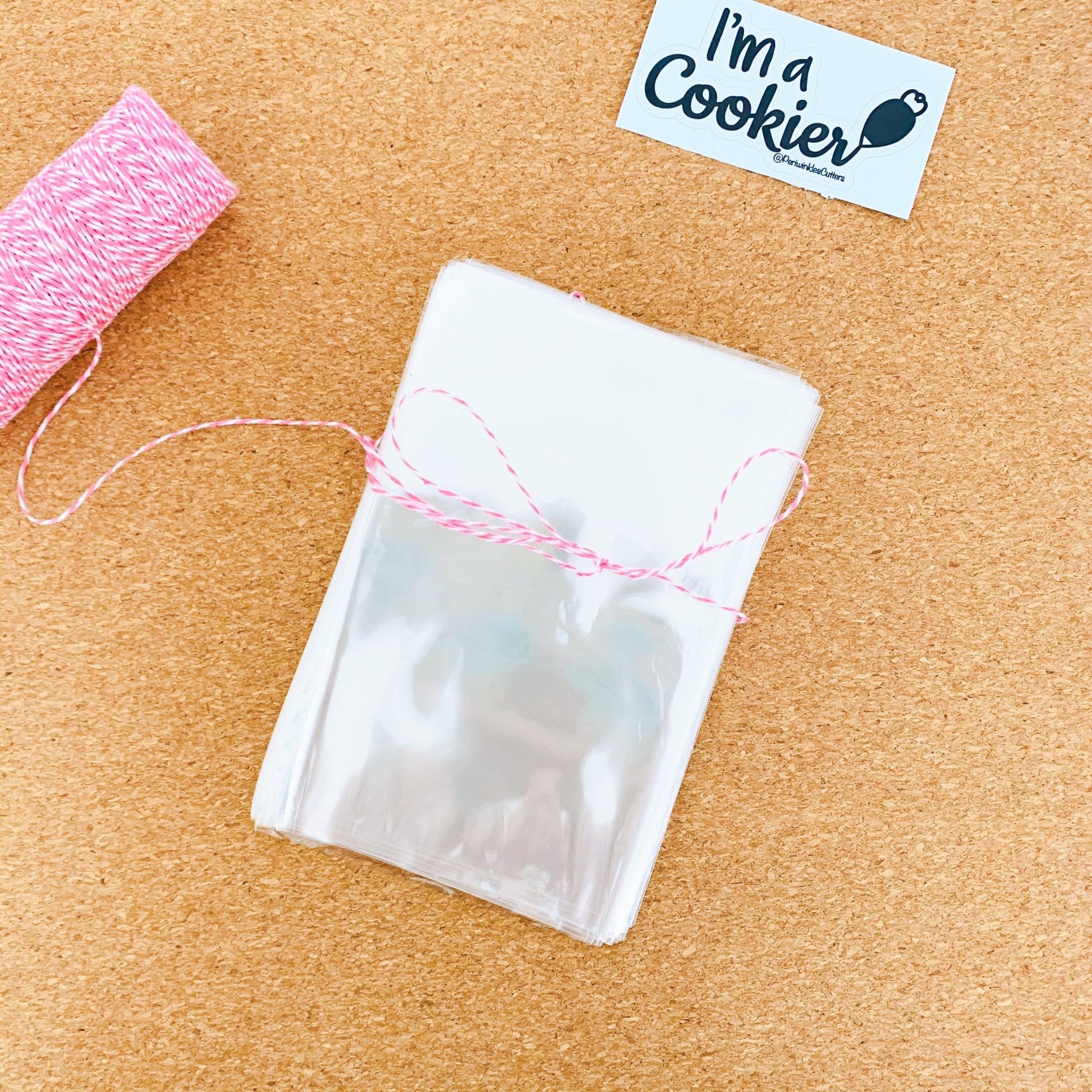 Clear Cellophane Cookie Bag - Periwinkles Cutters