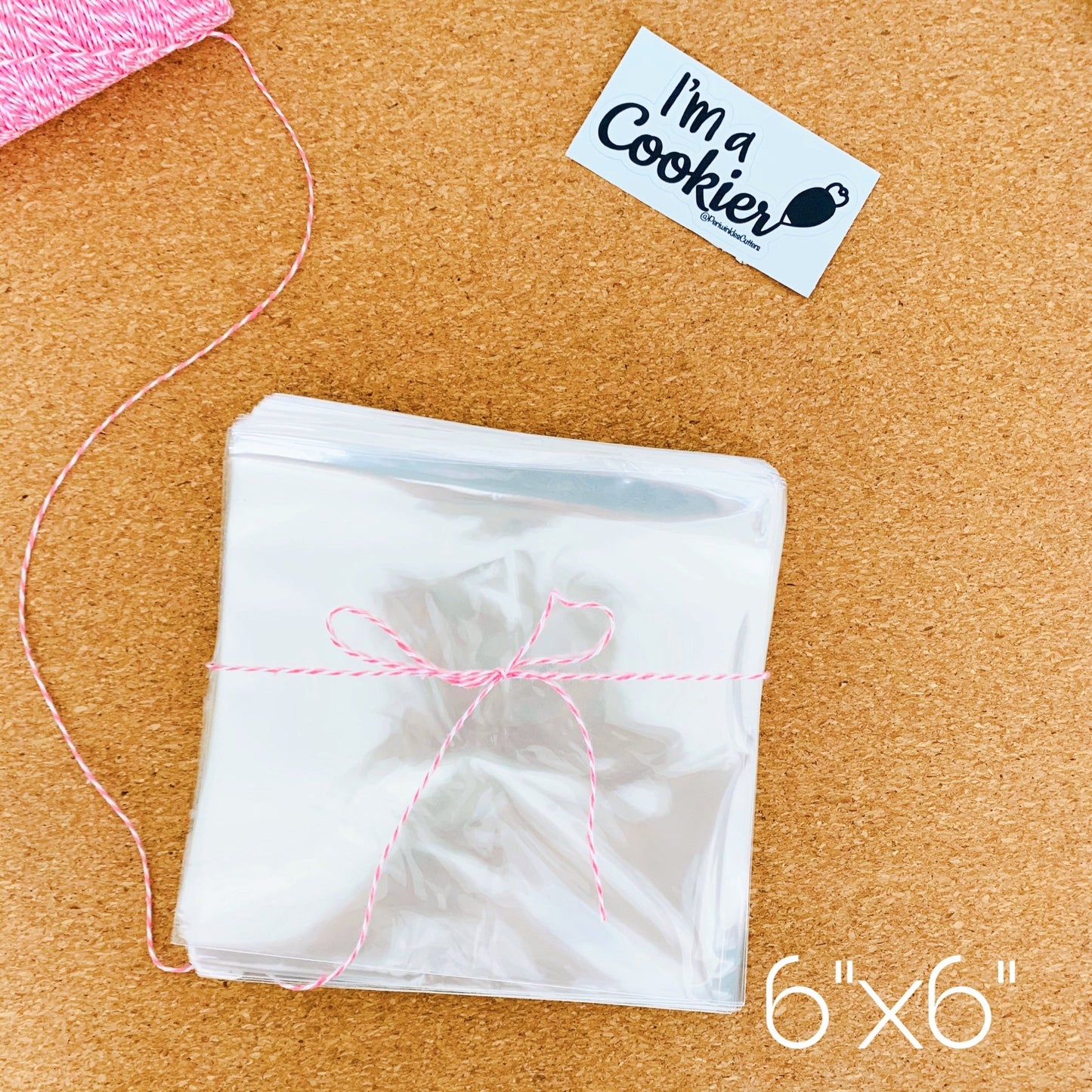 Clear Cellophane Cookie Bag - Periwinkles Cutters