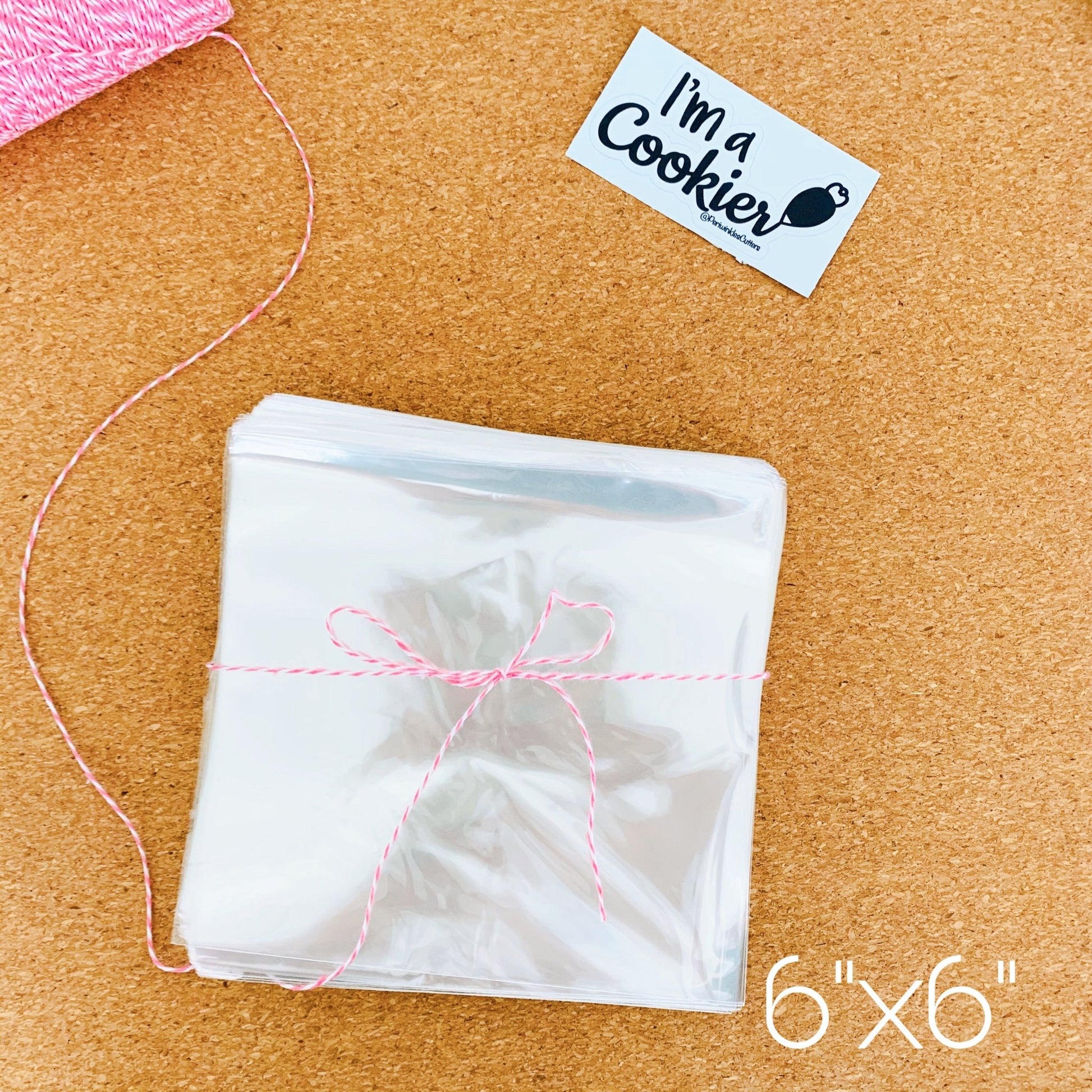 Clear Cellophane Cookie Bag - Periwinkles Cutters