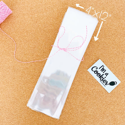 Clear Cellophane Cookie Bag - Periwinkles Cutters