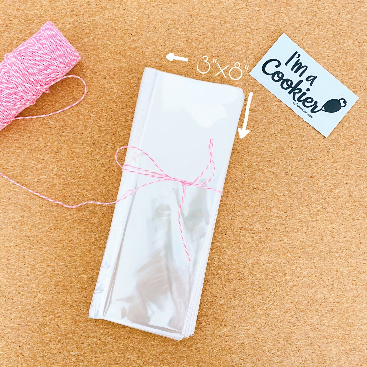 Clear Cellophane Cookie Bag - Periwinkles Cutters