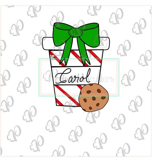 Cookie Latte with Bow Cookie Cutter - Periwinkles Cutters