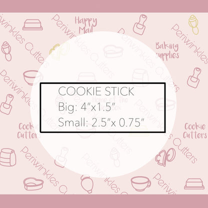 Cookie Skinny Stick Cookie Cutter - Periwinkles Cutters