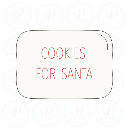 Cookies for Santa Platter Cookie Cutter - Periwinkles Cutters