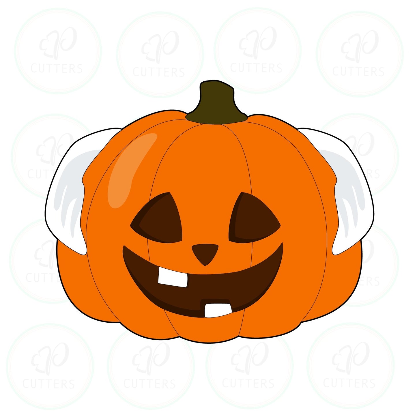 Cool Bald Pumpkin Cookie Cutter - Periwinkles Cutters