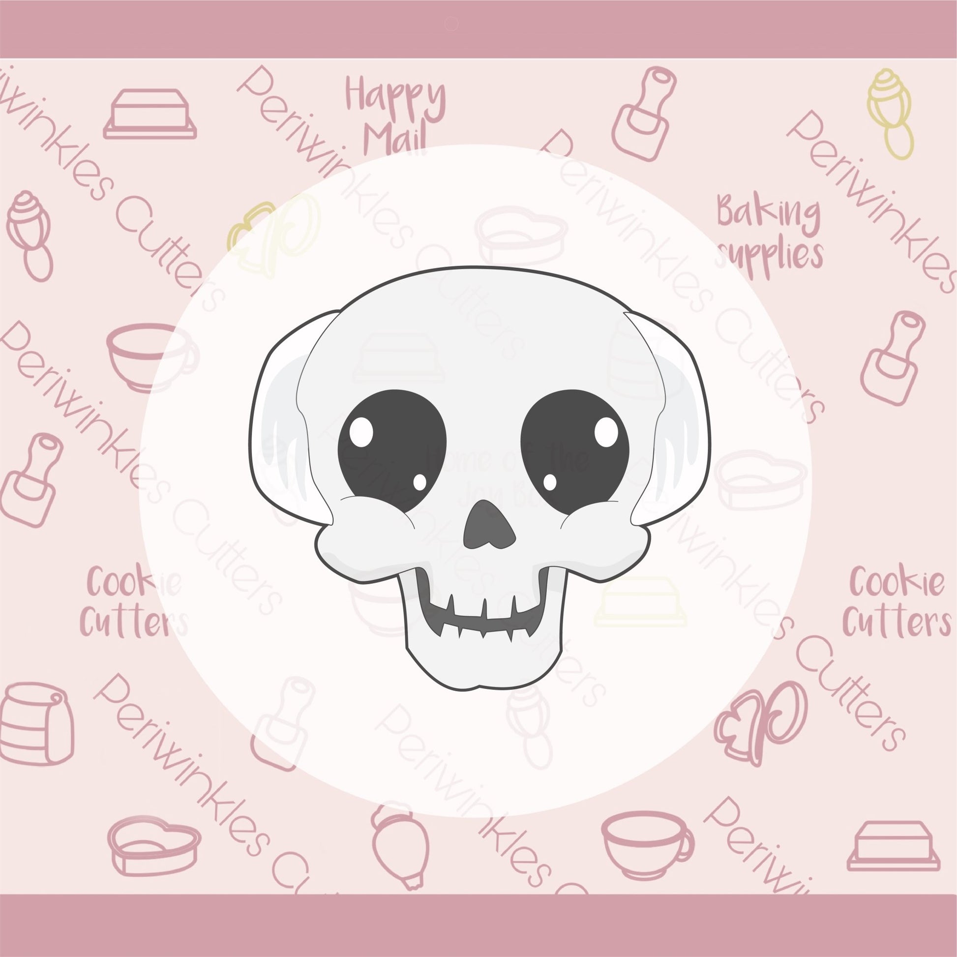 Cool Bald Skull Cookie Cutter - Periwinkles Cutters