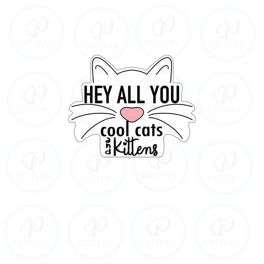 Cool Cats Plaque Cookie Cutter - Periwinkles Cutters
