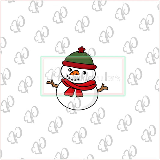 Cozy Happy Snowman Cookie Cutter - Periwinkles Cutters