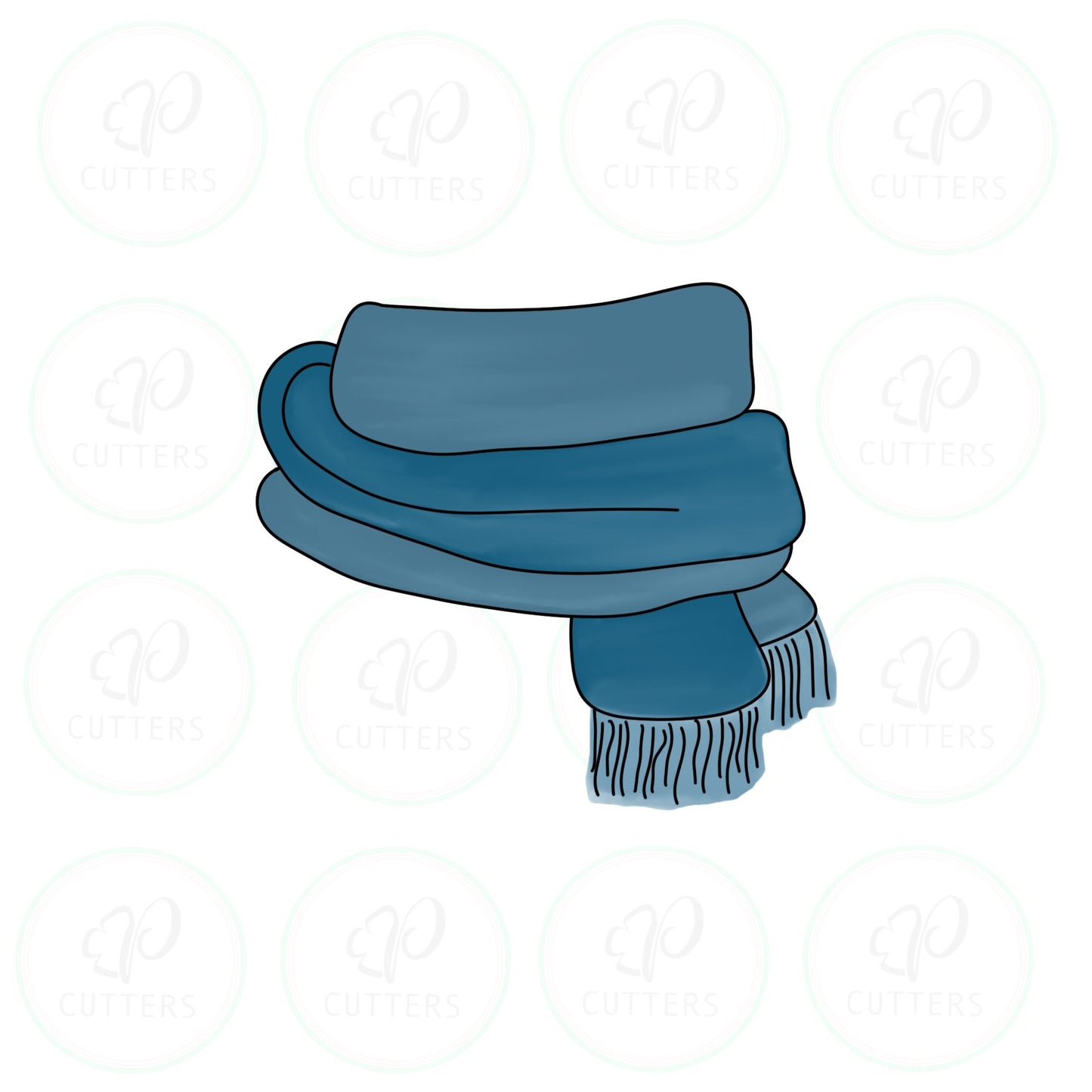 Cozy Scarf Cookie Cutter - Periwinkles Cutters