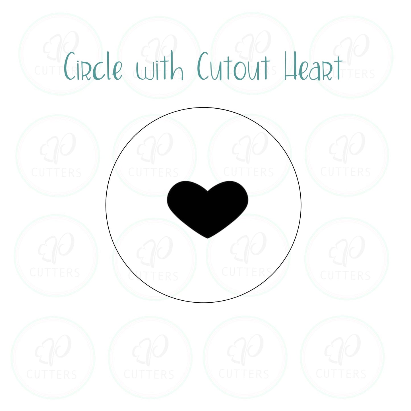 Cut out Heart Circle Cookie Cutter - Periwinkles Cutters