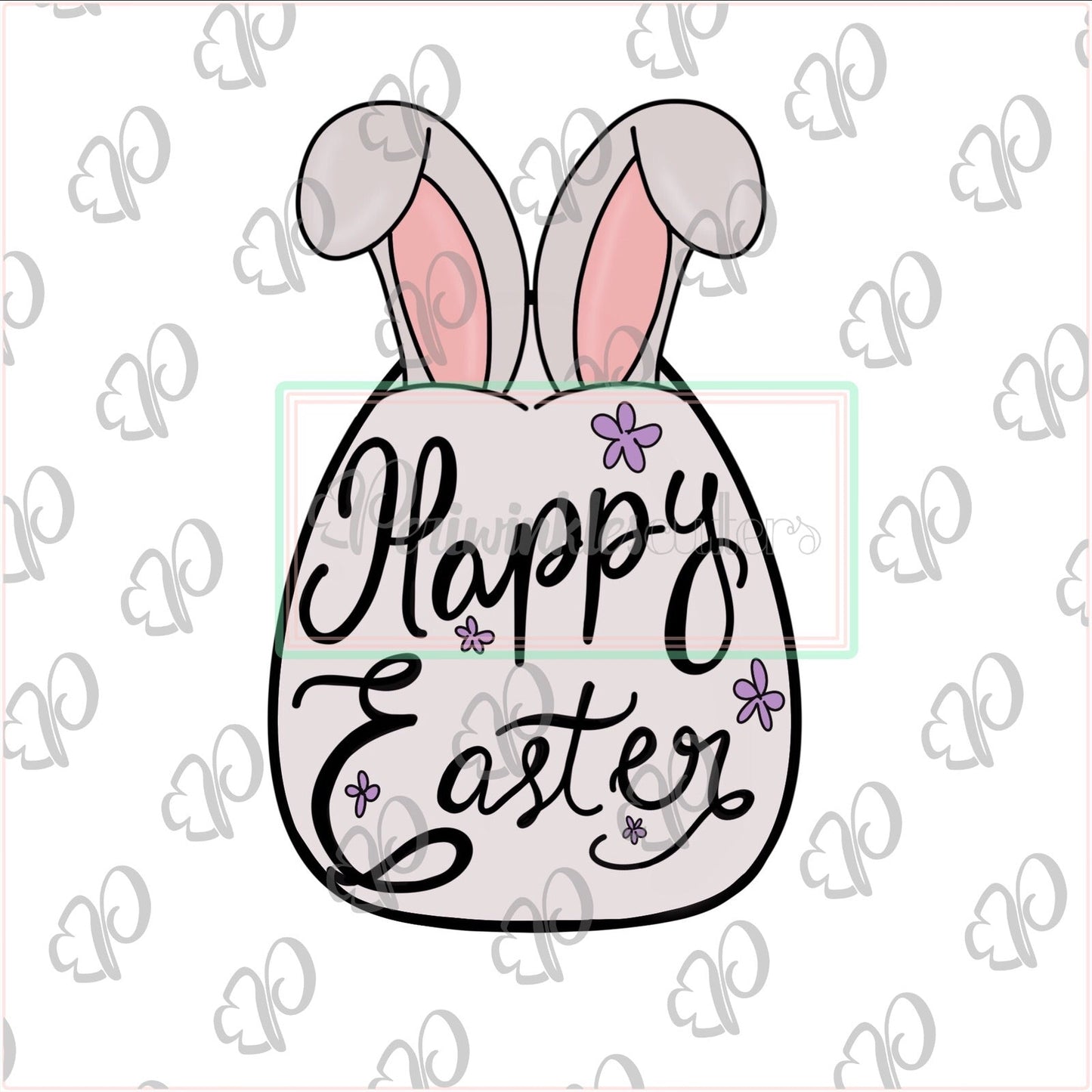 Cute Oval Bunny Cookie Cutter - Periwinkles Cutters