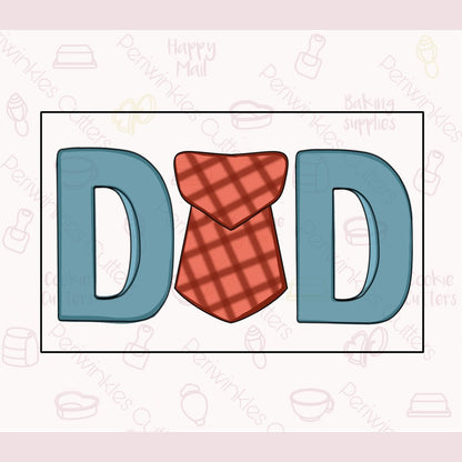 DAD 2 Pieces Set Cookie Cutter - Periwinkles Cutters