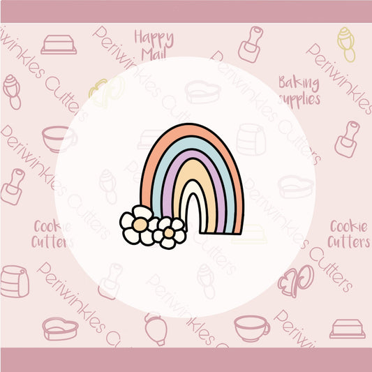 Daisy Rainbow Cookie Cutter - Periwinkles Cutters