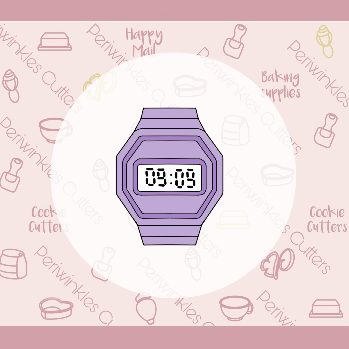 Digital Watch Cookie Cutter - Periwinkles Cutters