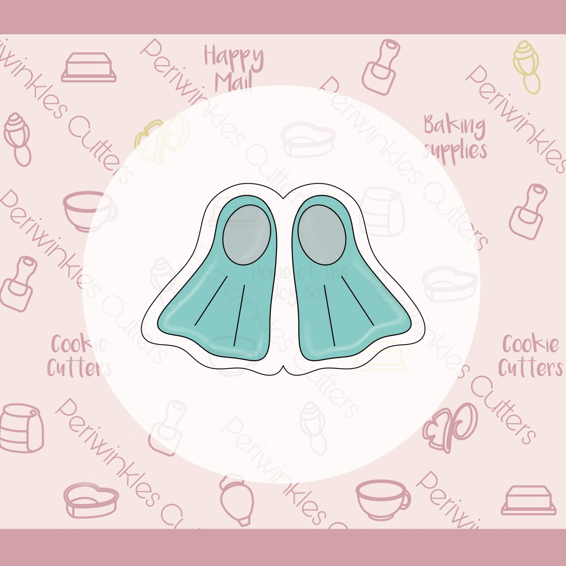 Diving Fins Cookie Cutter - Periwinkles Cutters