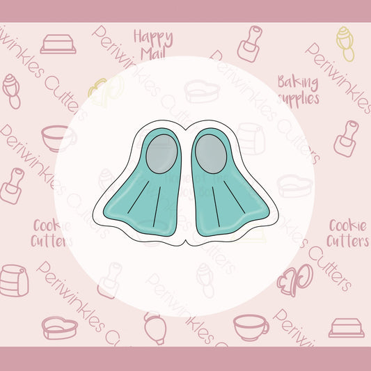 Diving Fins Cookie Cutter - Periwinkles Cutters