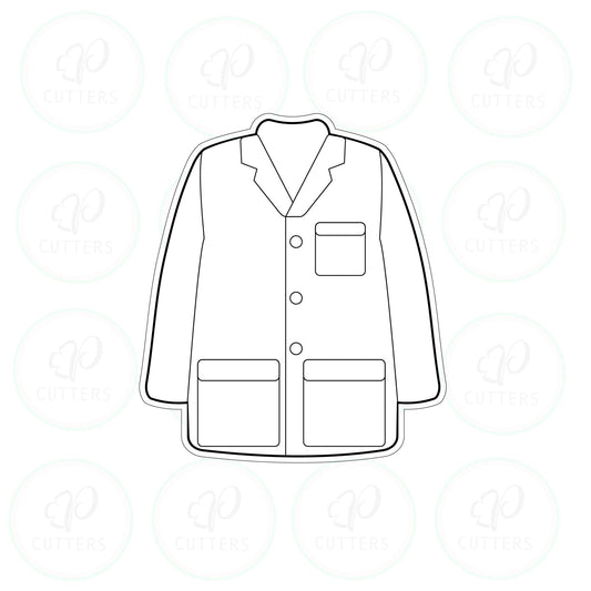 Doctor Gown Cookie Cutter - Lab Coat Cookie Cutter - Periwinkles Cutters