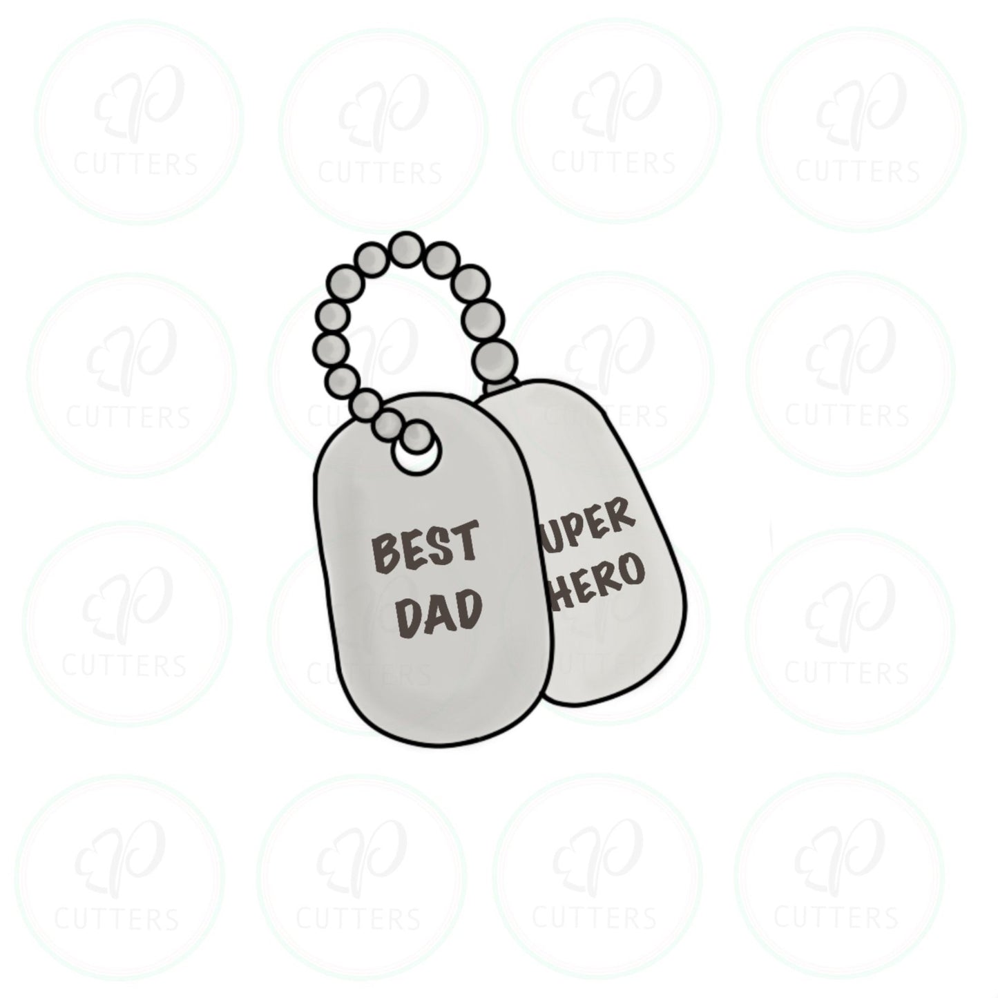 Dog Tags Cookie Cutter - Periwinkles Cutters