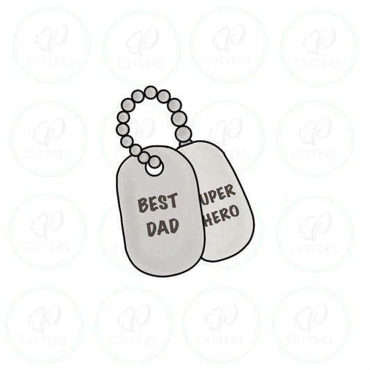 Dog Tags Cookie Cutter - Periwinkles Cutters