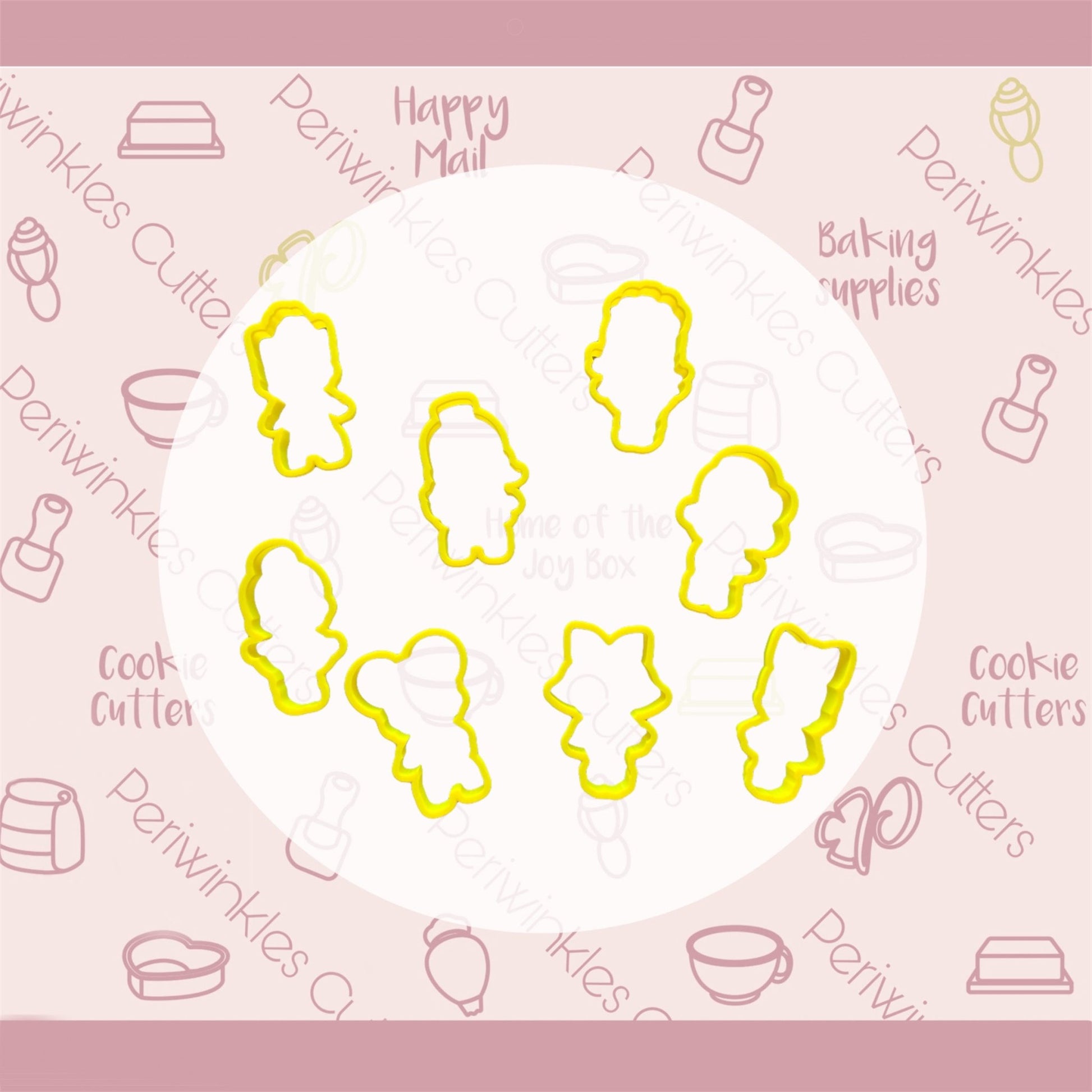 Dolls Full Body Set of 8 Cookie Cutter - Periwinkles Cutters