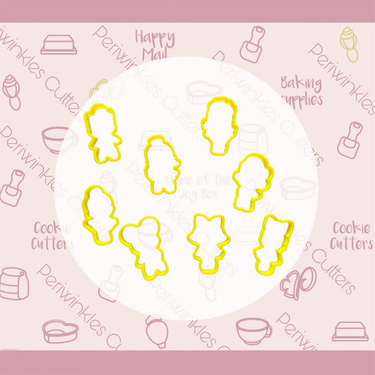 Dolls Full Body Set of 8 Cookie Cutter - Periwinkles Cutters