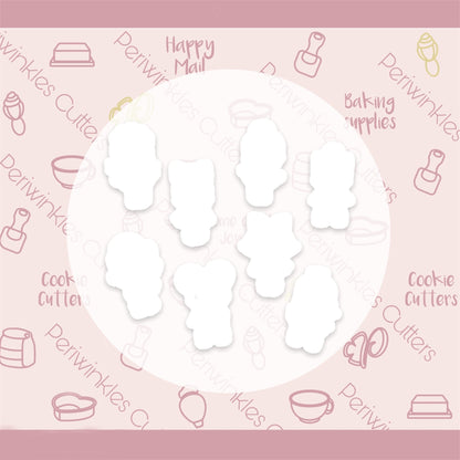 Dolls Full Body Set of 8 Cookie Cutter - Periwinkles Cutters