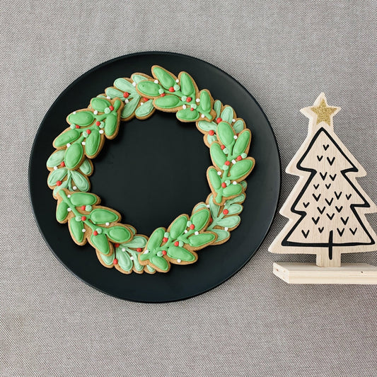 Door Wreath Cookie Platter Cookie Cutter - Periwinkles Cutters