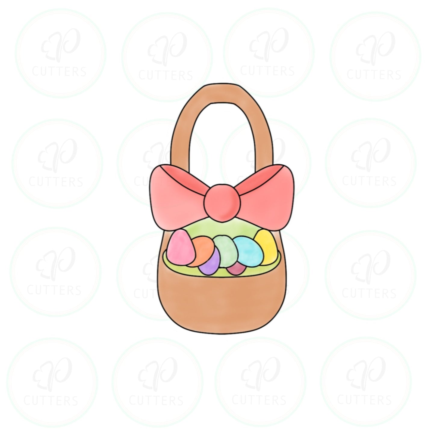 Easter Basket - Tall Cookie Cutter - Periwinkles Cutters