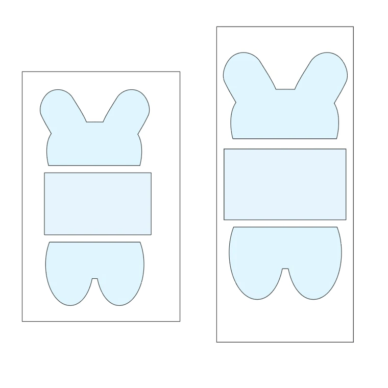 Easter Bunny - 3 Pieces Cookie Cutter Set - Periwinkles Cutters