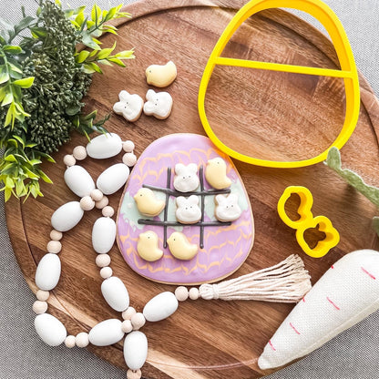 Easter Egg Tic Tac Toe Set Cookie Cutter - Periwinkles Cutters