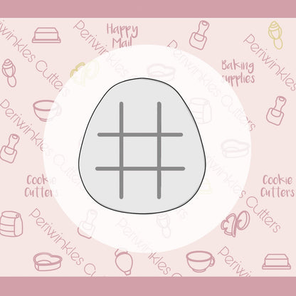Easter Egg Tic Tac Toe Set Cookie Cutter - Periwinkles Cutters