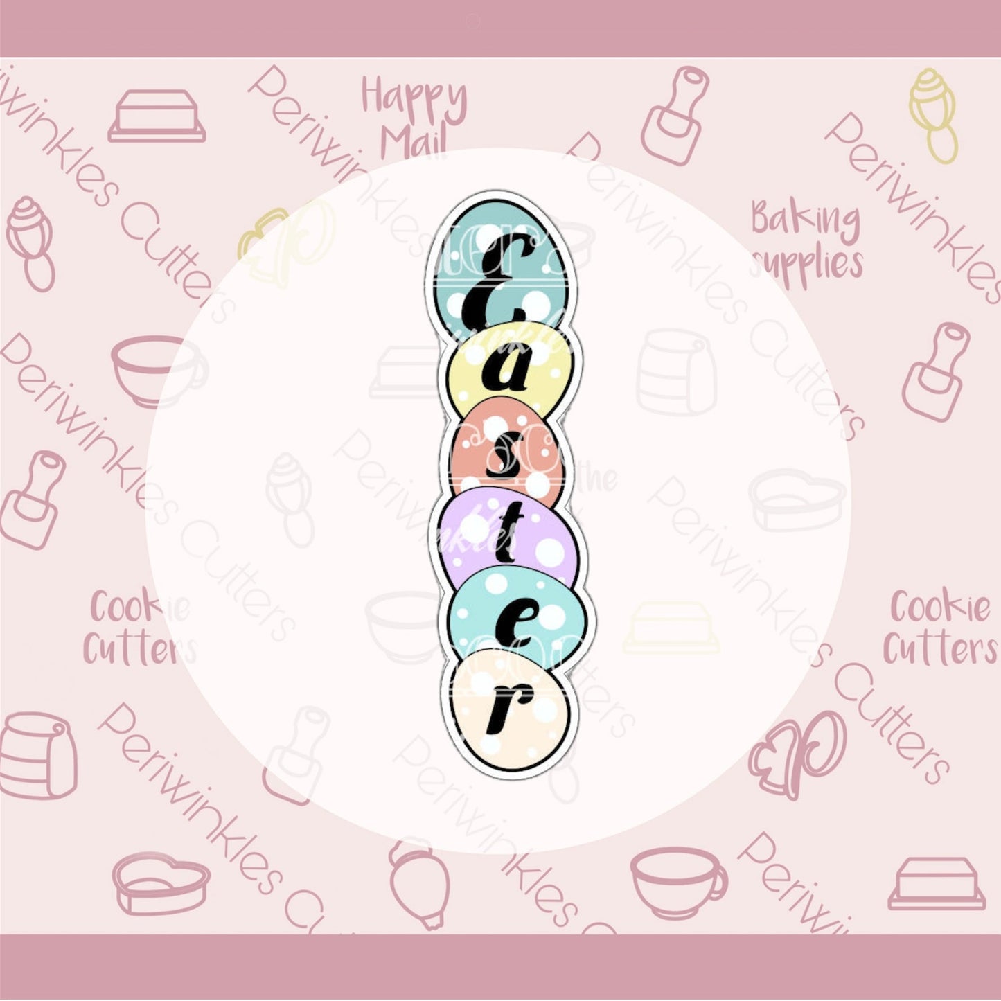 Easter Eggs Stick Cookie Cutter - Periwinkles Cutters
