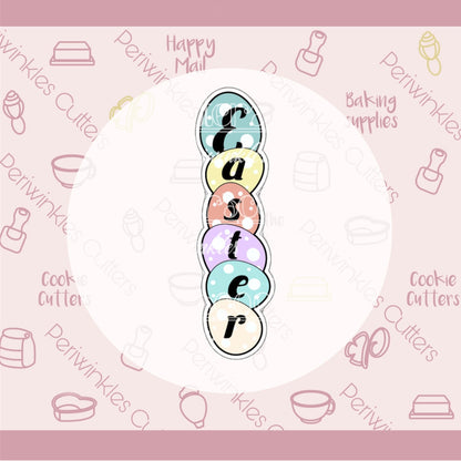 Easter Eggs Stick Cookie Cutter - Periwinkles Cutters