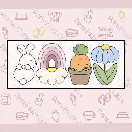Easter Joy Box 2021 Set of 4 Cookie Cutter - Periwinkles Cutters