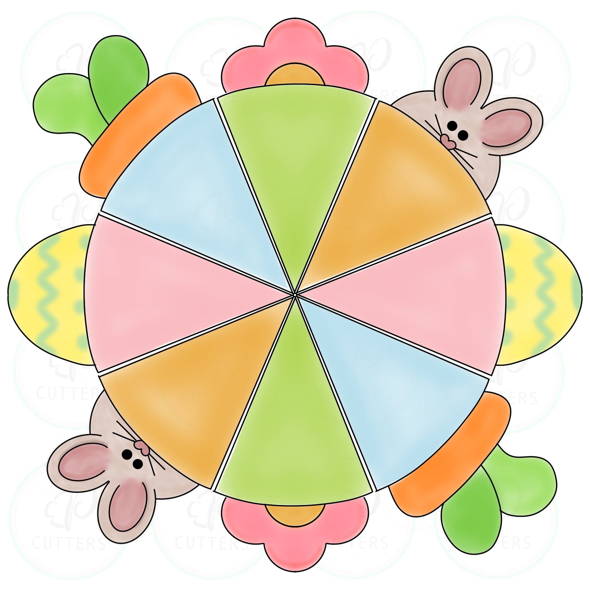 Easter Party Platter - 4 Pieces Cookie Cutter - Periwinkles Cutters
