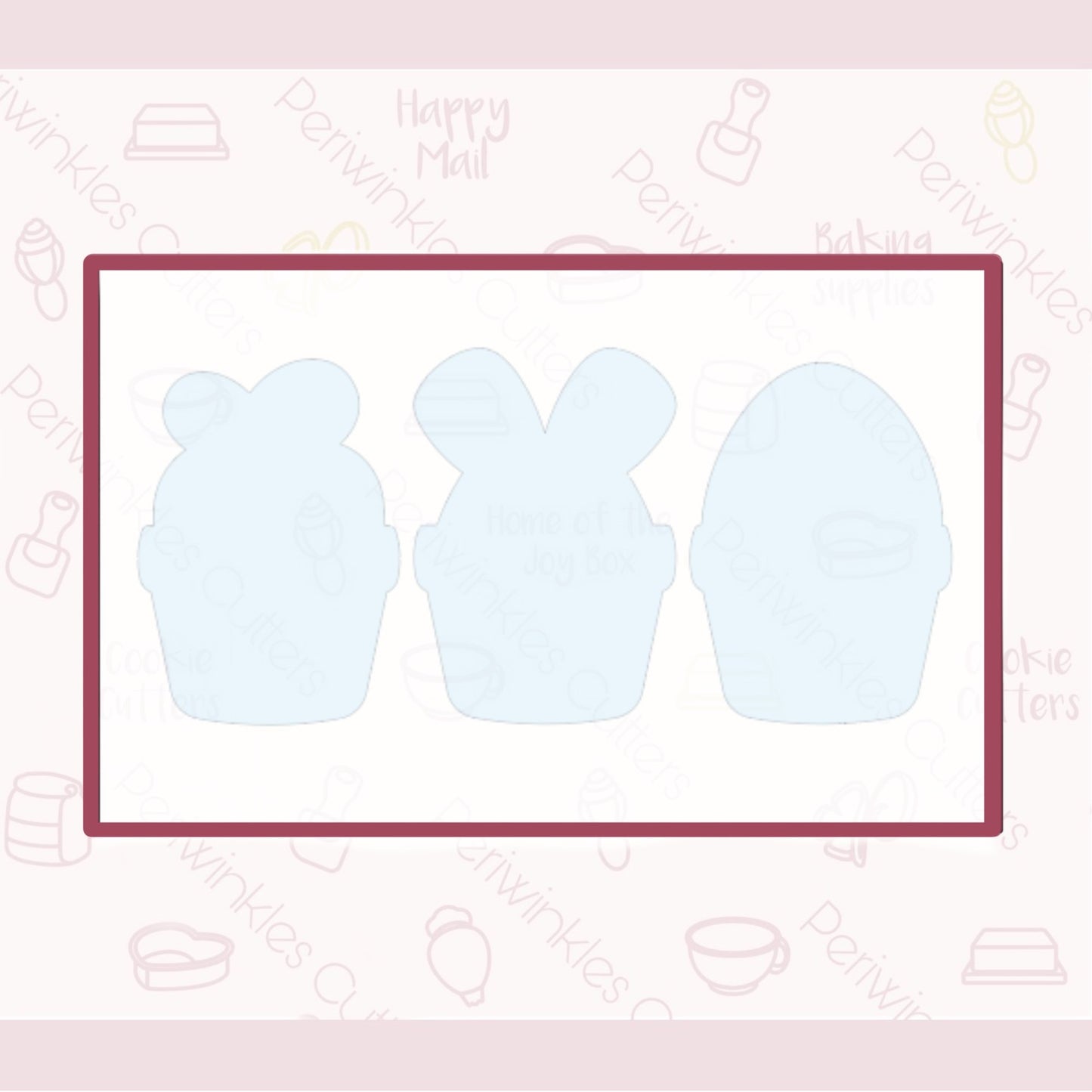 Easter Pots Set of 3 Cookie Cutter - Periwinkles Cutters