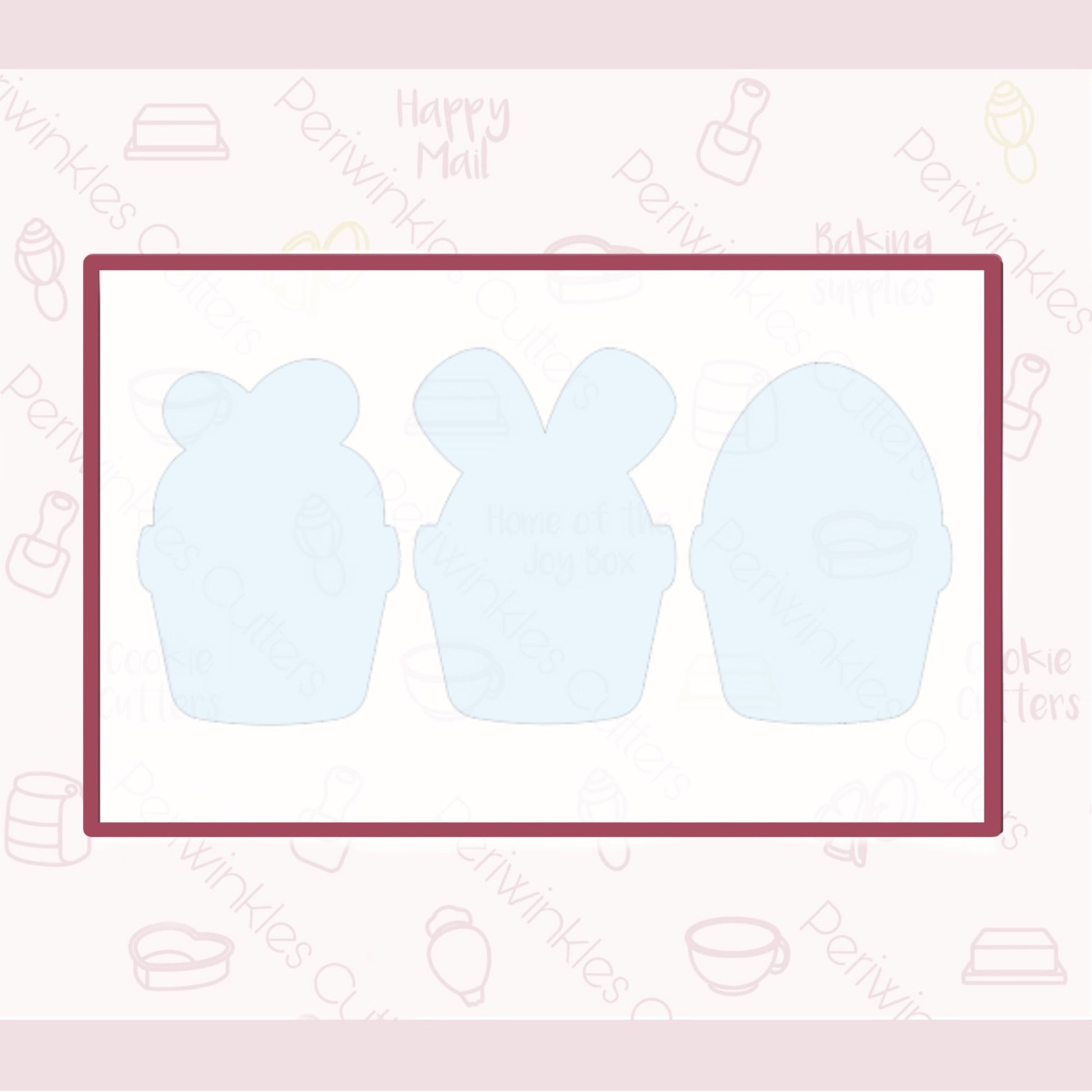 Easter Pots Set of 3 Cookie Cutter - Periwinkles Cutters