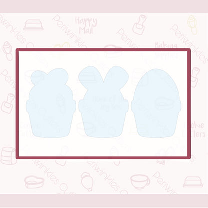 Easter Pots Set of 3 Cookie Cutter - Periwinkles Cutters